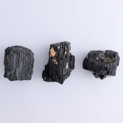 Black Tourmaline Roughs Set of 6 - Expert Wholesale and Supplier of Wholesale Crystals & Bulk Gemstones, ["Black Tourmaline","Madagascar","Rough","Tourmaline"]