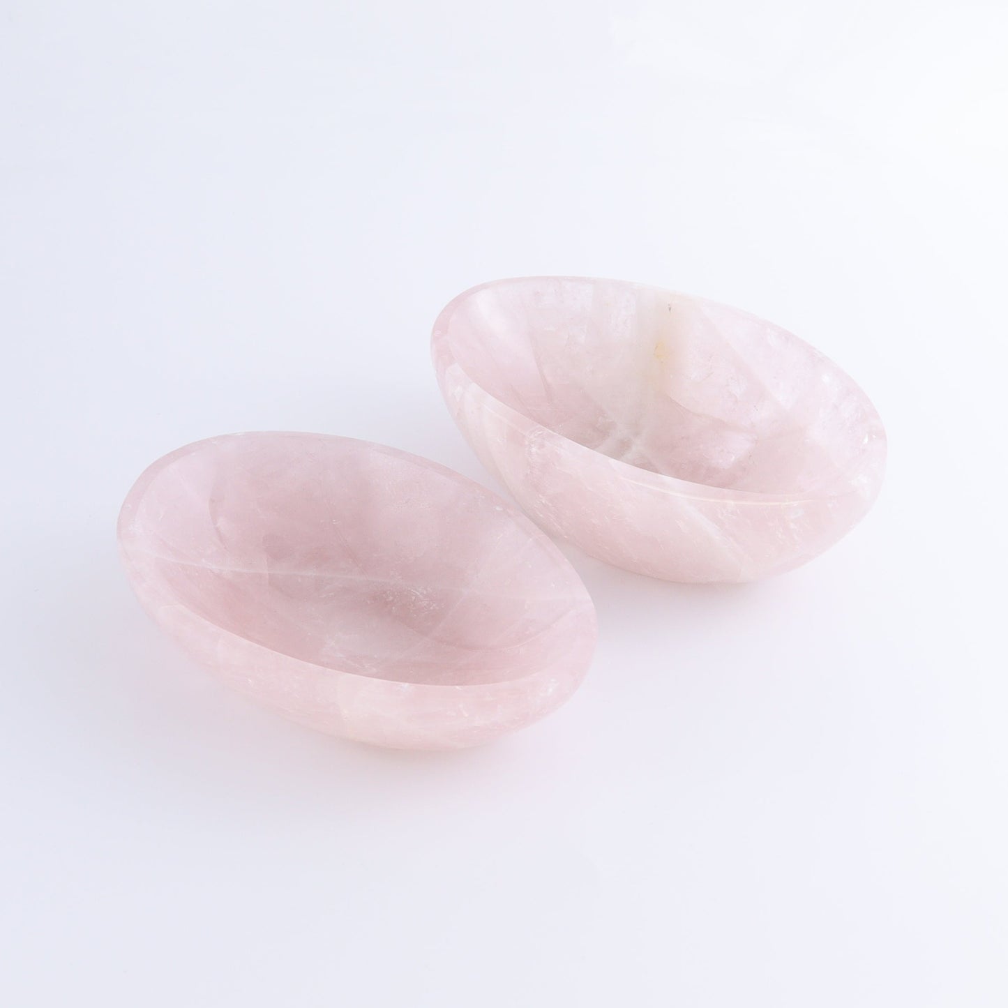 Rose Quartz Bowls Set of 2 - Expert Wholesale and Supplier of Wholesale Crystals & Bulk Gemstones, ["Bowls","Rose Quartz"]