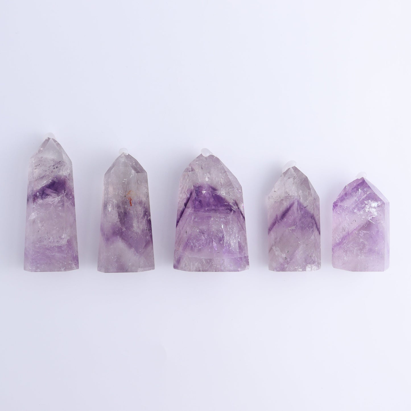 Amethyst Towers Set of 5 - Expert Wholesale and Supplier of Wholesale Crystals & Bulk Gemstones, ["Amethyst","Brazil","Towers"]