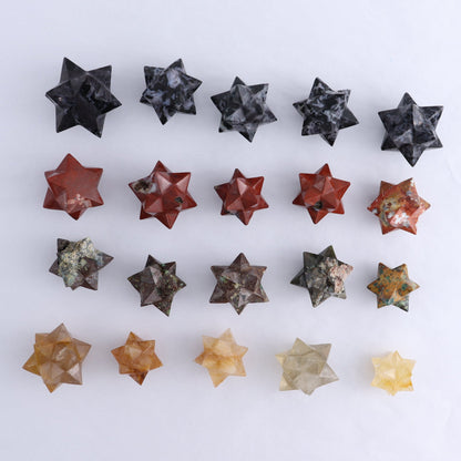 Mixed Stones Stars Set of 16 & 4 Cut Base Stars
