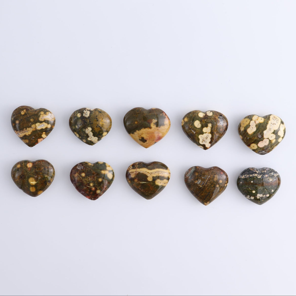 Ocean Jasper Hearts Set of 10