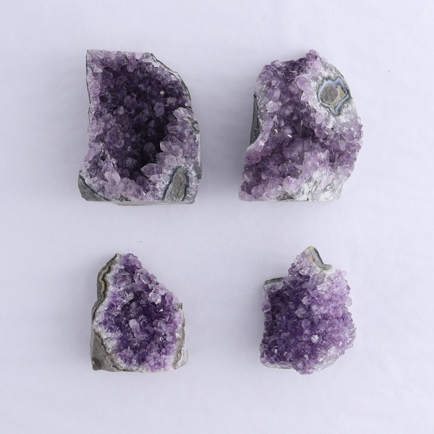 Uruguay Amethyst Cut Base Set of 12 - Expert Wholesale and Supplier of Wholesale Crystals & Bulk Gemstones, ["Amethyst","Cut Base","Uruguay"]