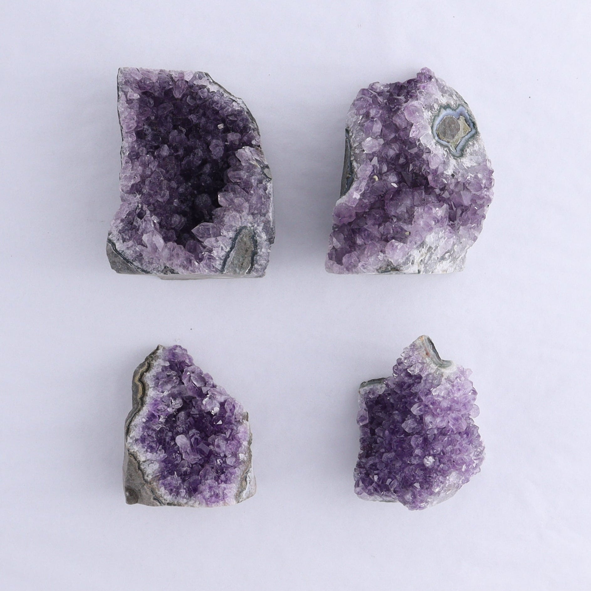 Uruguay Amethyst Cut Base Set of 12 - Expert Wholesale and Supplier of Wholesale Crystals & Bulk Gemstones, ["Amethyst","Cut Base","Uruguay"]