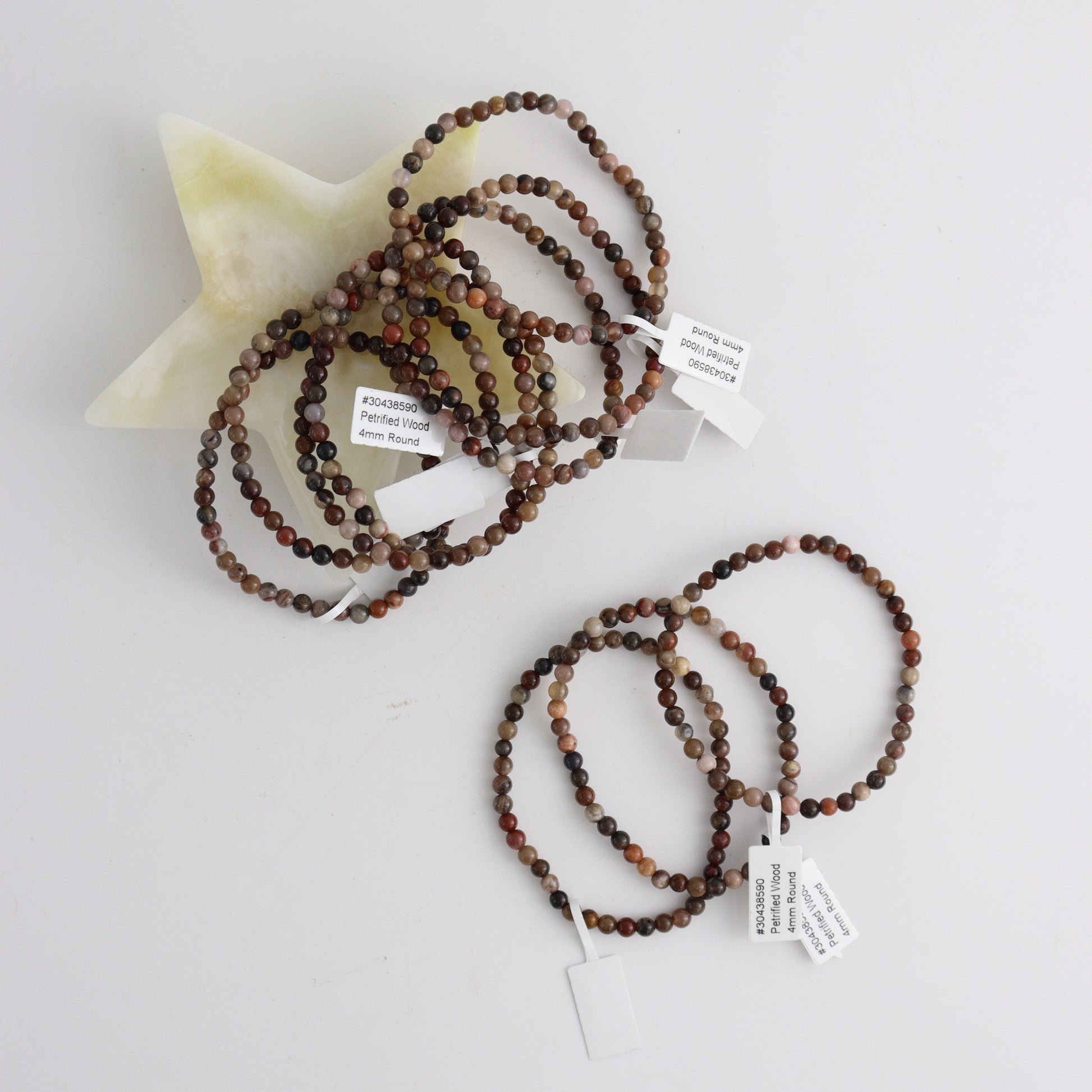 Petrified Wood Bracelet 4mm Set of 10 - Expert Wholesale and Supplier of Wholesale Crystals & Bulk Gemstones, ["bracelets","China","Jewelry","Petrified Wood"]