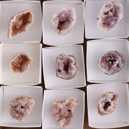Pink Amethyst Flat of 12 - Expert Wholesale and Supplier of Wholesale Crystals & Bulk Gemstones, ["Amethyst","Pink Amethyst"]