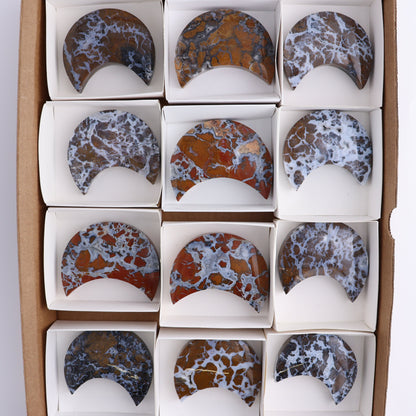 Brecciated Jasper Moons Set of 12 - Expert Wholesale and Supplier of Wholesale Crystals & Bulk Gemstones, ["Brecciated Jasper","Indonesia","moons"]