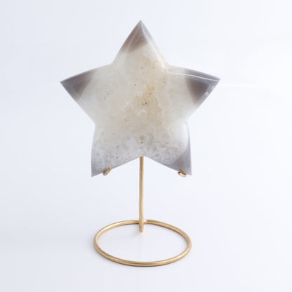 Agate Stars with Stand Set of 3