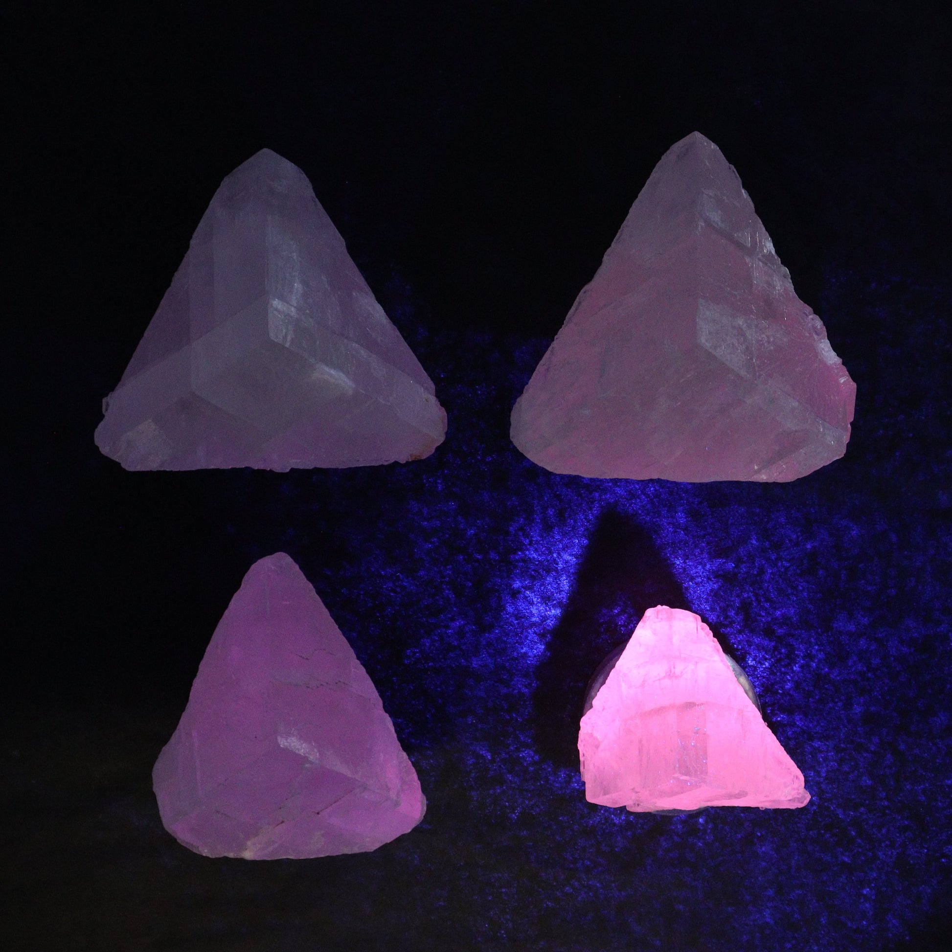 Pink Optical Calcite (Fluorescent) Set of 12 - Expert Wholesale and Supplier of Wholesale Crystals & Bulk Gemstones, ["Calcite","Mexico","Optical Calcite"]
