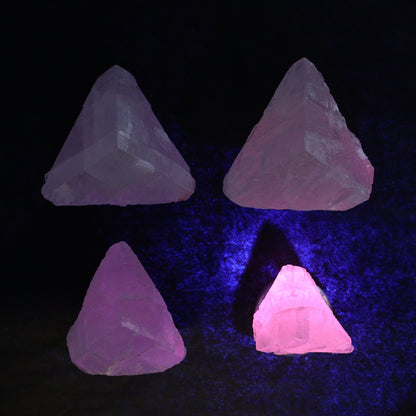 Pink Optical Calcite (Fluorescent) Set of 12 - Expert Wholesale and Supplier of Wholesale Crystals & Bulk Gemstones, ["Calcite","Mexico","Optical Calcite"]
