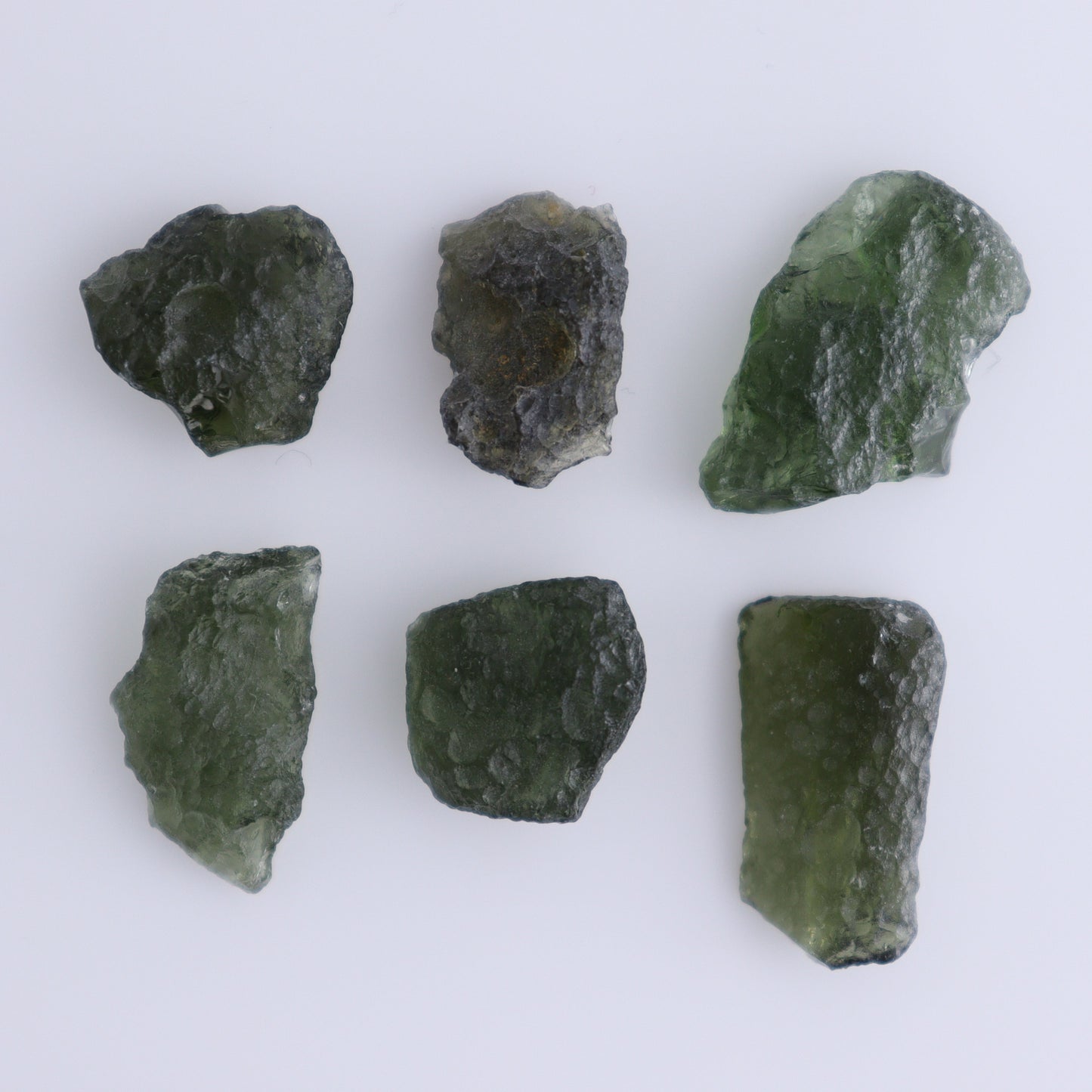 Moldavite Pieces Set of 6 - Expert Wholesale and Supplier of Wholesale Crystals & Bulk Gemstones, ["Czech Republic","Moldavite","Pieces"]