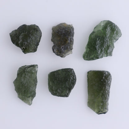 Moldavite Pieces Set of 6 - Expert Wholesale and Supplier of Wholesale Crystals & Bulk Gemstones, ["Czech Republic","Moldavite","Pieces"]