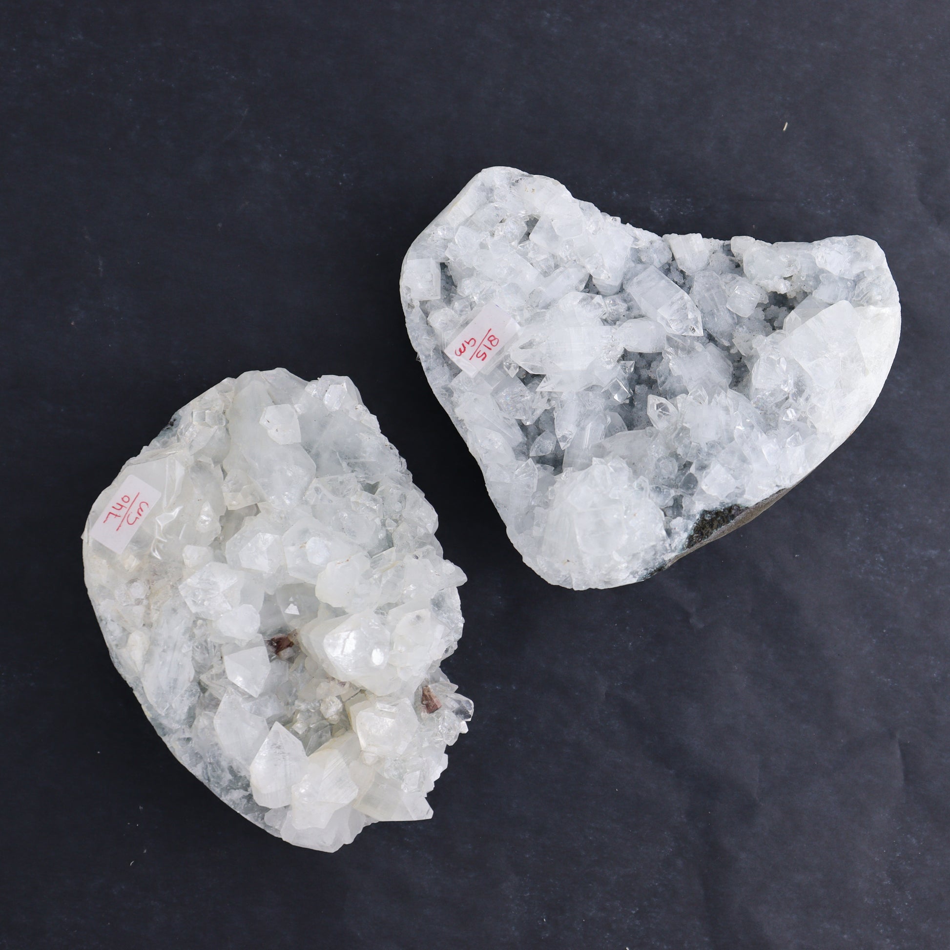 Apophyllite Clusters Set of 6 - Expert Wholesale and Supplier of Wholesale Crystals & Bulk Gemstones, ["Apophyllite","close_50","Clusters","Flats"]