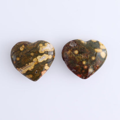 Ocean Jasper Hearts Set of 10