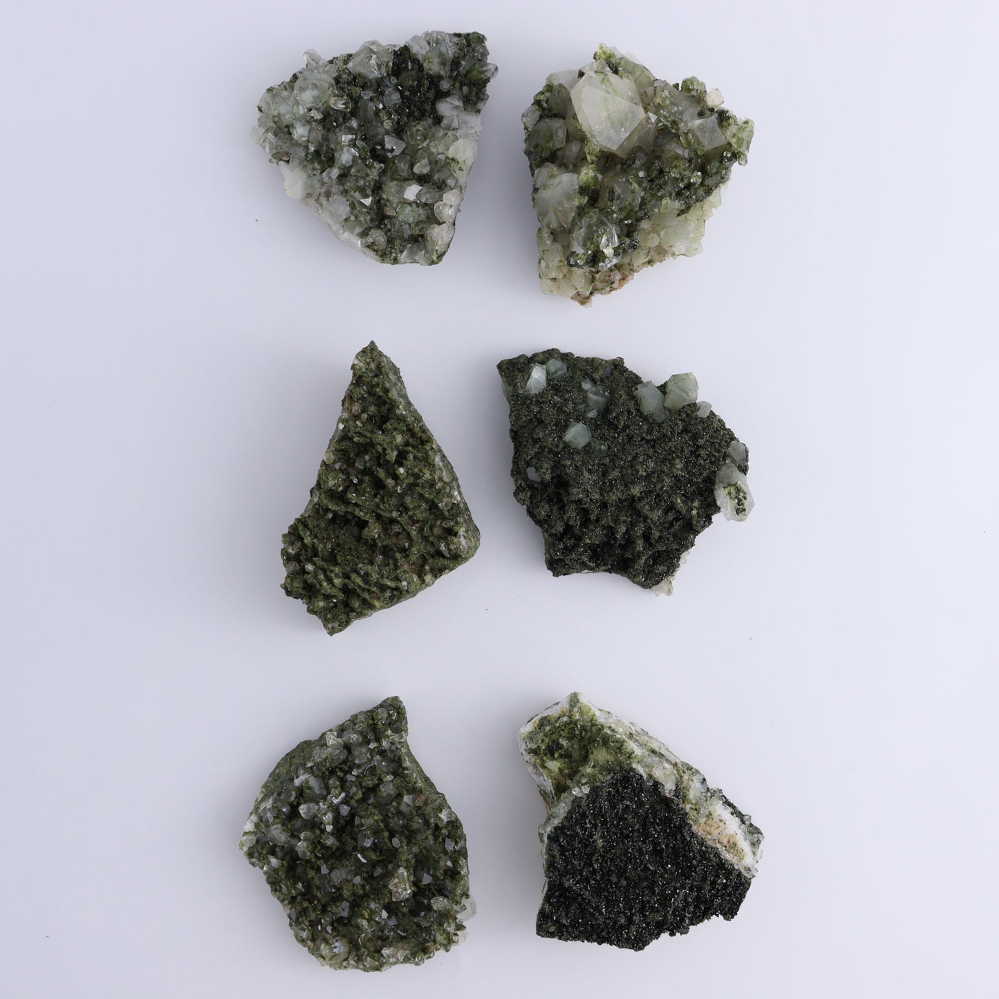 Epidote Set of 6 - Expert Wholesale and Supplier of Wholesale Crystals & Bulk Gemstones, ["epidote","flat","Flats"]