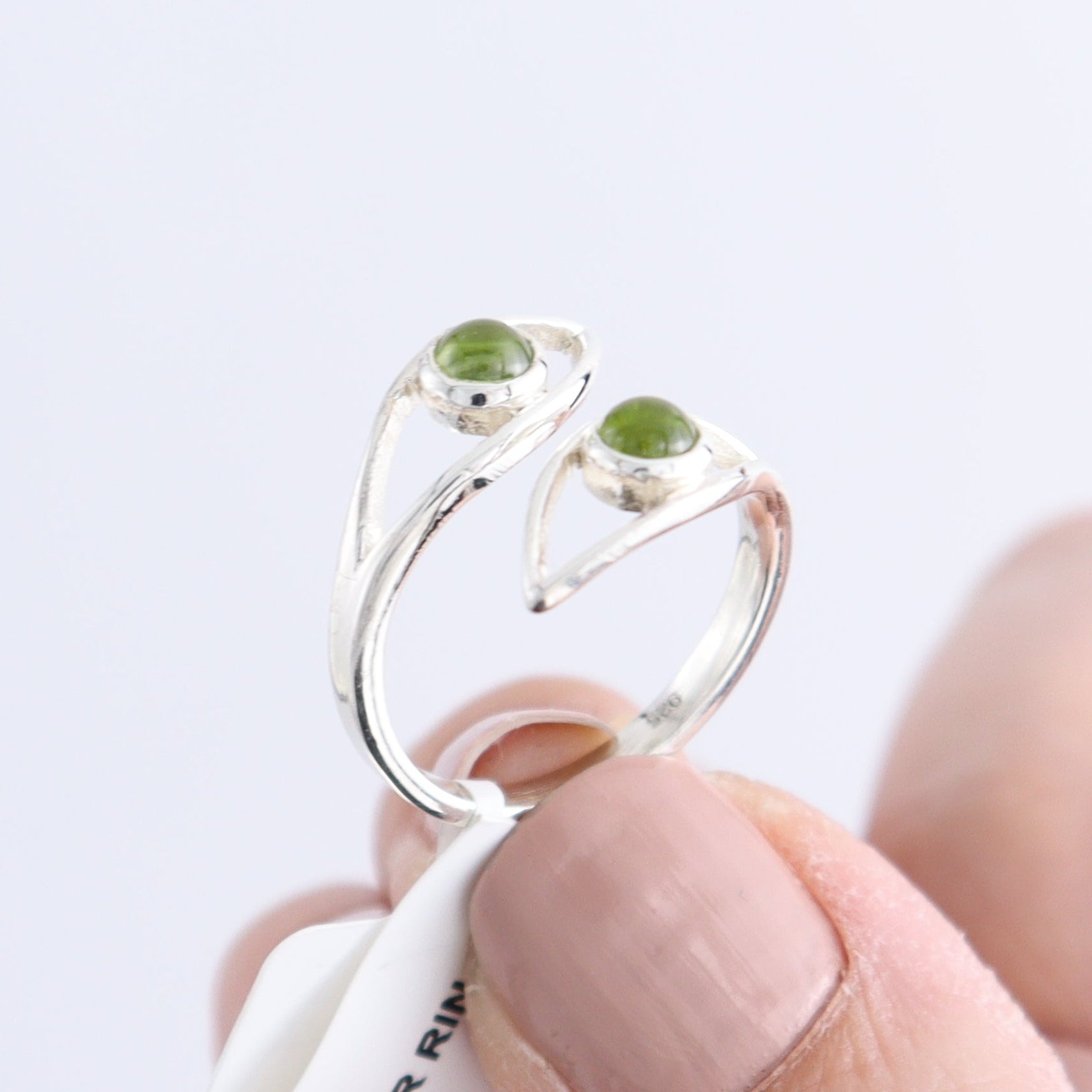 One Peridot Ring Adjustable - Expert Wholesale and Supplier of Wholesale Crystals & Bulk Gemstones, ["India","Peridot","Ring","sterling silver"]