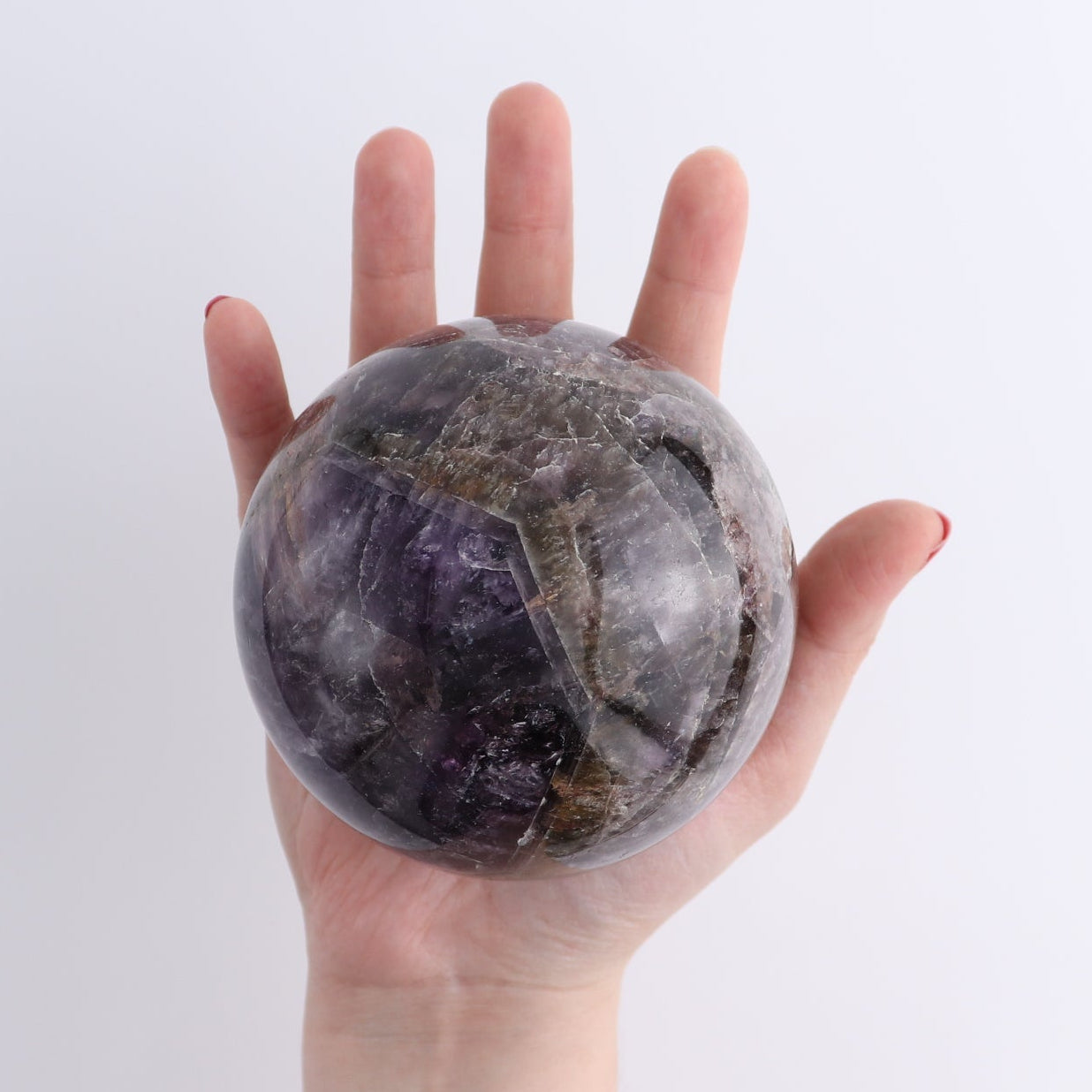 Amethyst Cacoxenite Sphere