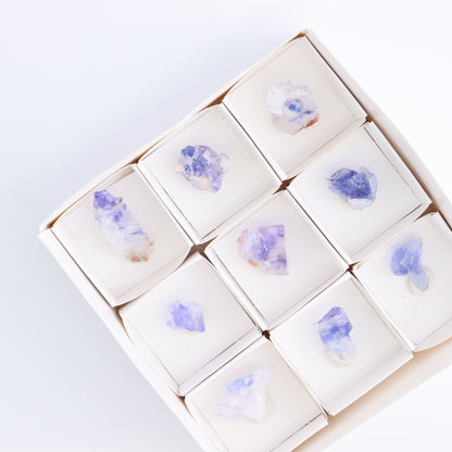 Canadian Blue Halite Rough Set of 9 - Expert Wholesale and Supplier of Wholesale Crystals & Bulk Gemstones, ["Blue Halite","Canada","Halite","Rough","Roughs"]