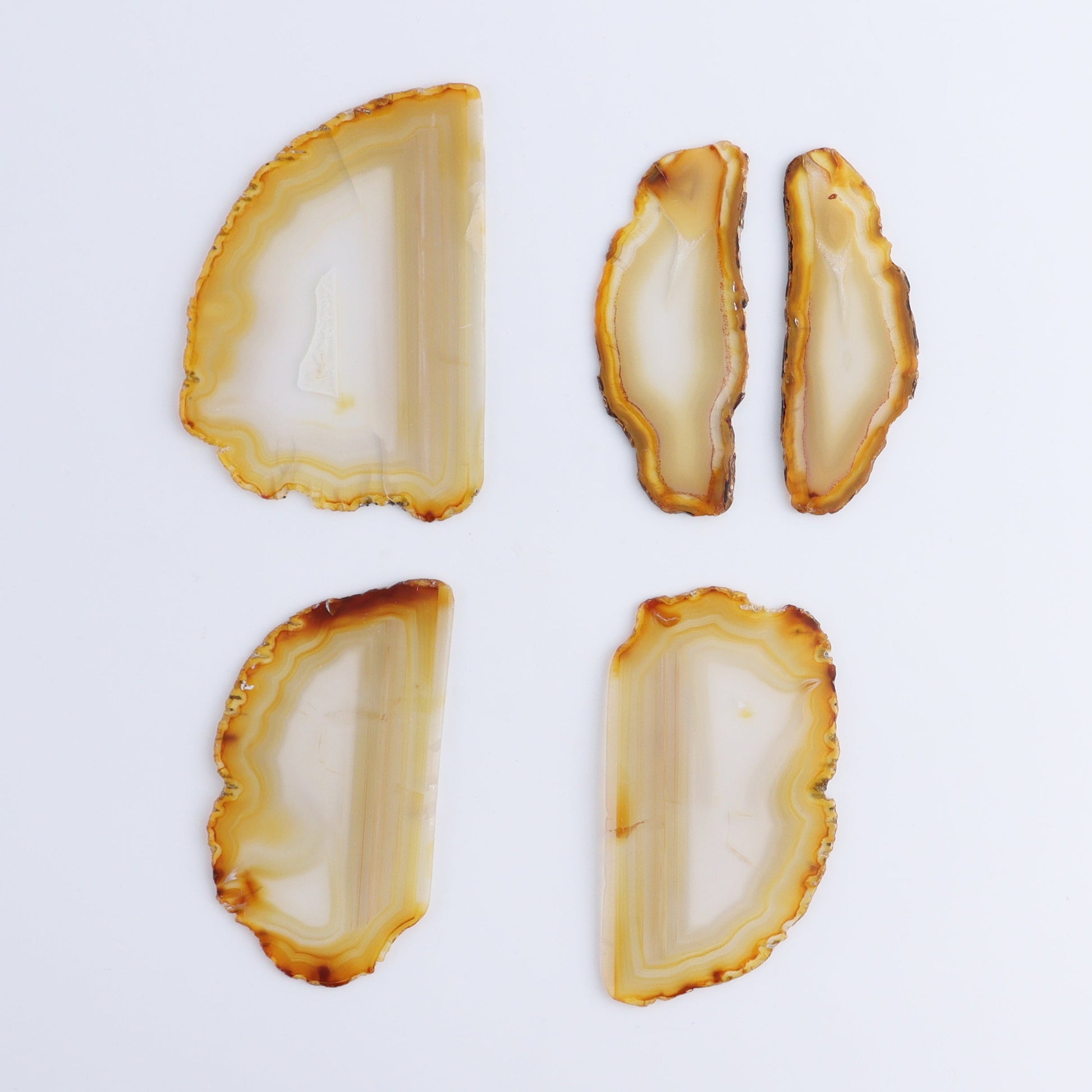 Iris Agate Slices Set of 5 - Expert Wholesale and Supplier of Wholesale Crystals & Bulk Gemstones, ["Agate","Iris Agate","Slices and Slabs"]