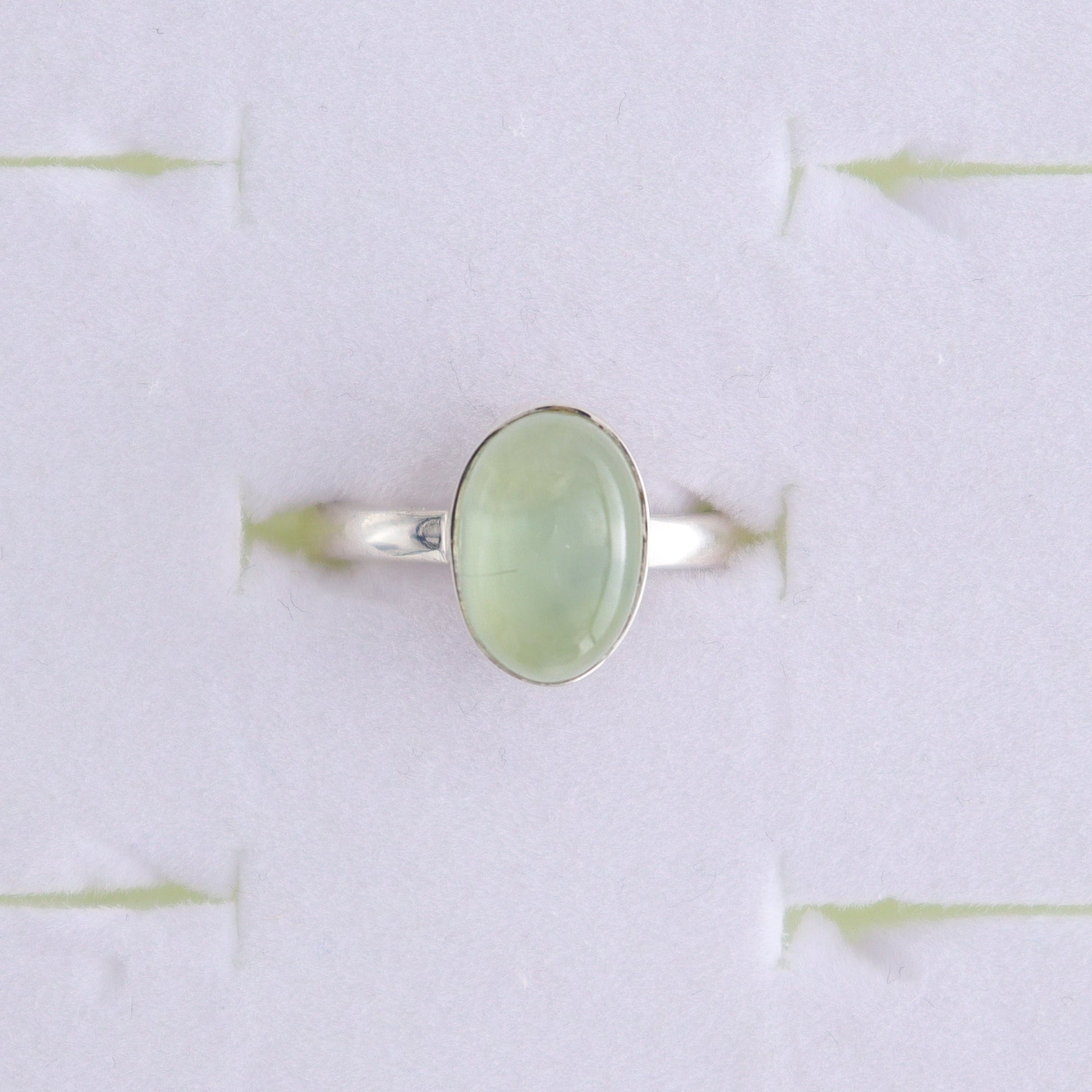 Prehnite Rings Set of 5 (Ring Holders Not Included) - Expert Wholesale and Supplier of Wholesale Crystals & Bulk Gemstones, ["Prehnite","Ring","rings","sterling silver"]