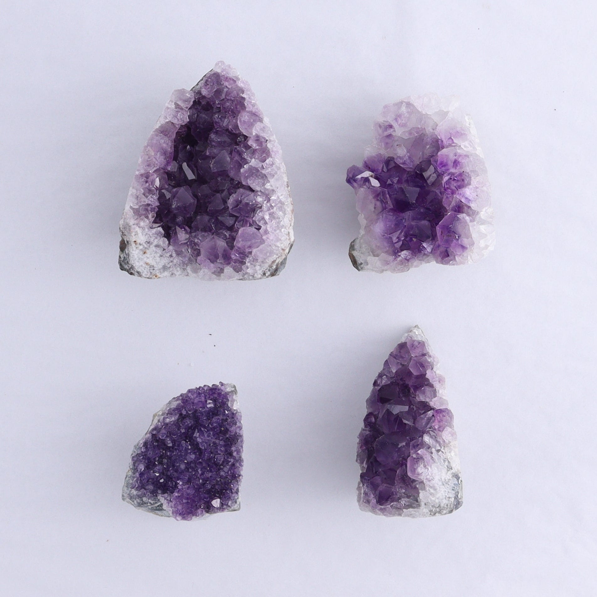 Uruguay Amethyst Cut Base Set of 12 - Expert Wholesale and Supplier of Wholesale Crystals & Bulk Gemstones, ["Amethyst","Cut Base","Uruguay"]