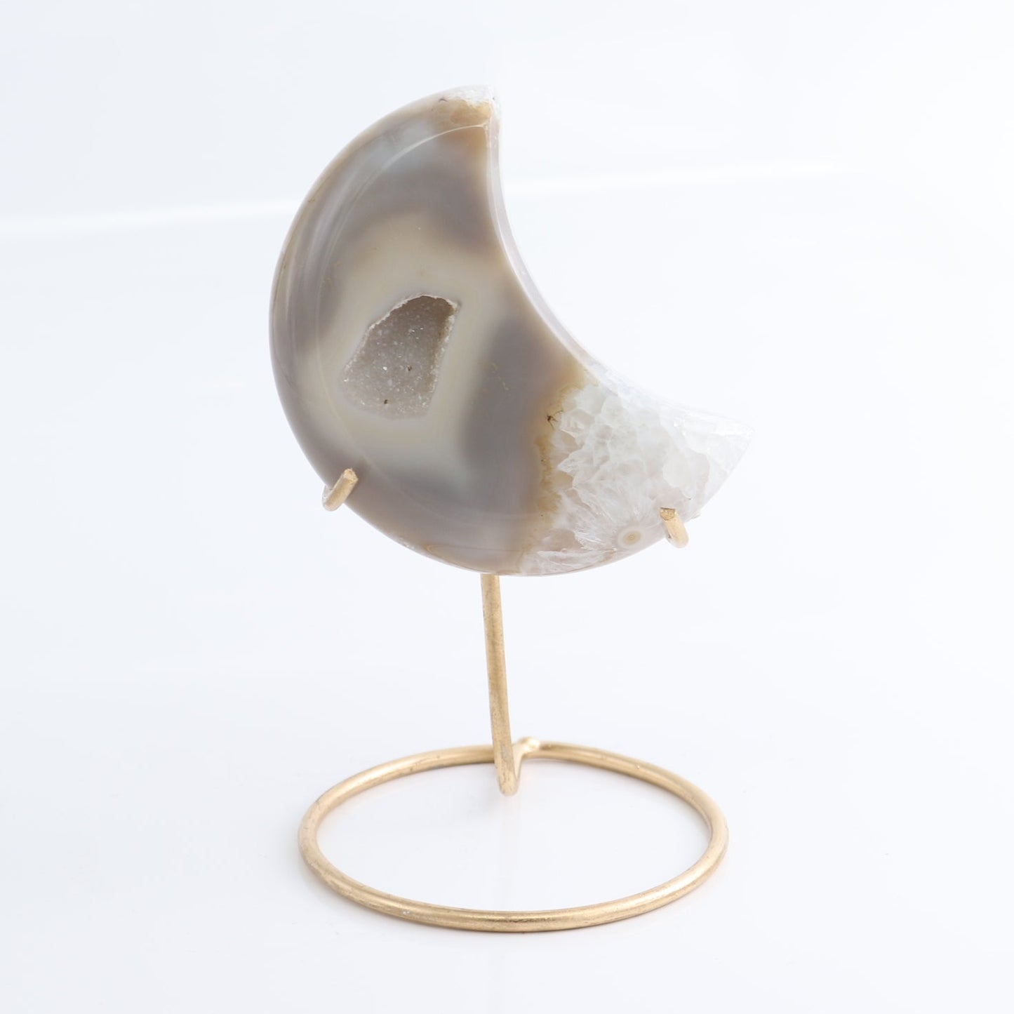Agate Moons with Stand Set of 5