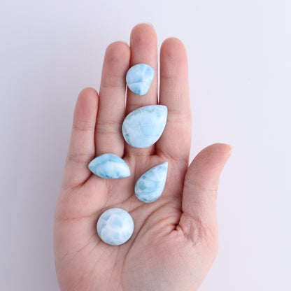 Larmiar Cabs Set of 8 - Expert Wholesale and Supplier of Wholesale Crystals & Bulk Gemstones, ["Cabs","Freeform","Freeforms","Larimar"]