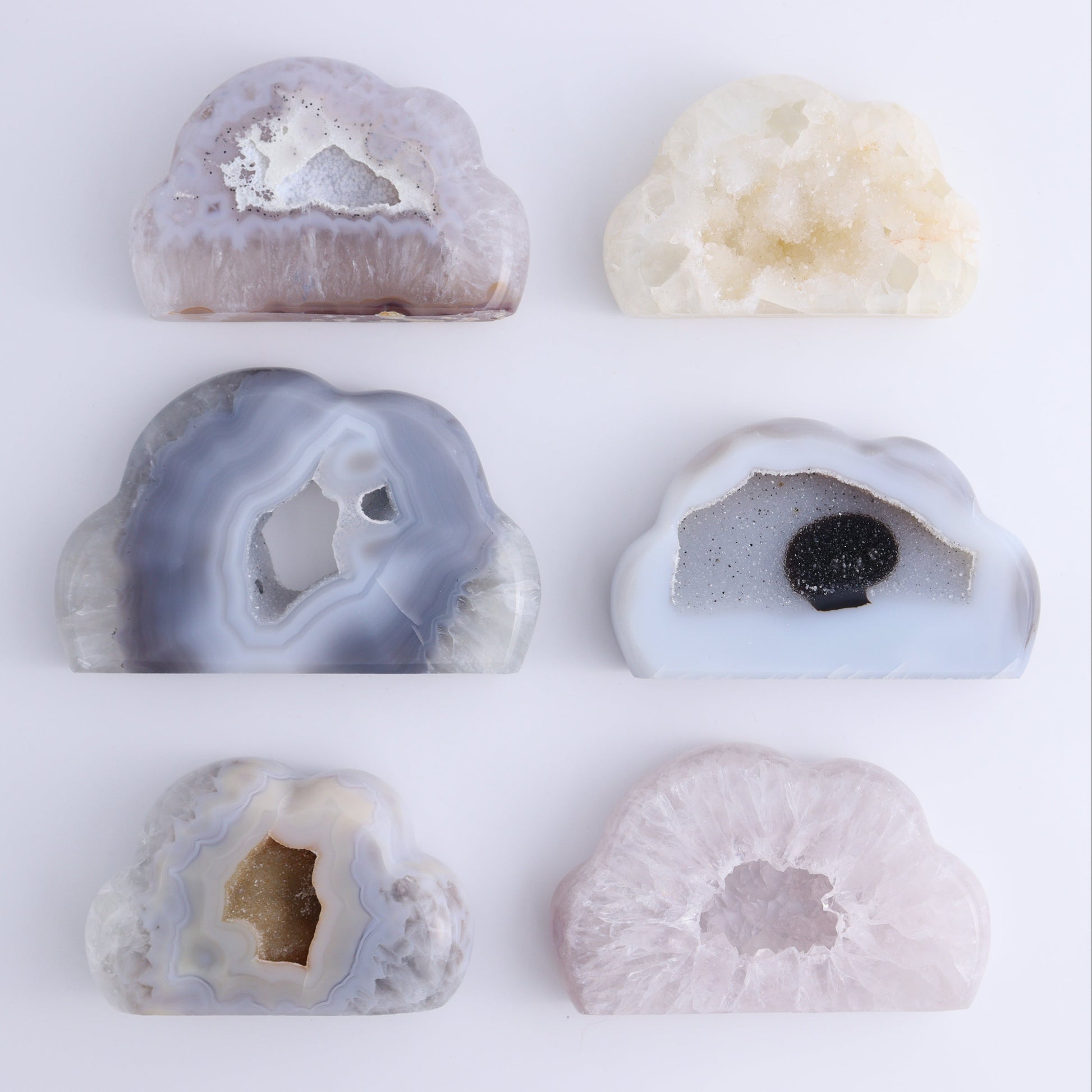 Agate Clouds Set of 6 - Expert Wholesale and Supplier of Wholesale Crystals & Bulk Gemstones, ["Agate","Clouds"]