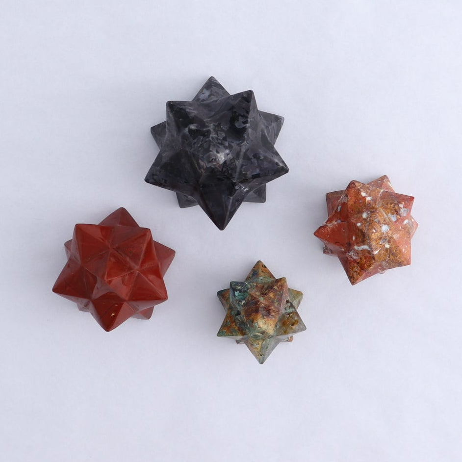 Mixed Stones Stars Set of 16 & 4 Cut Base Stars