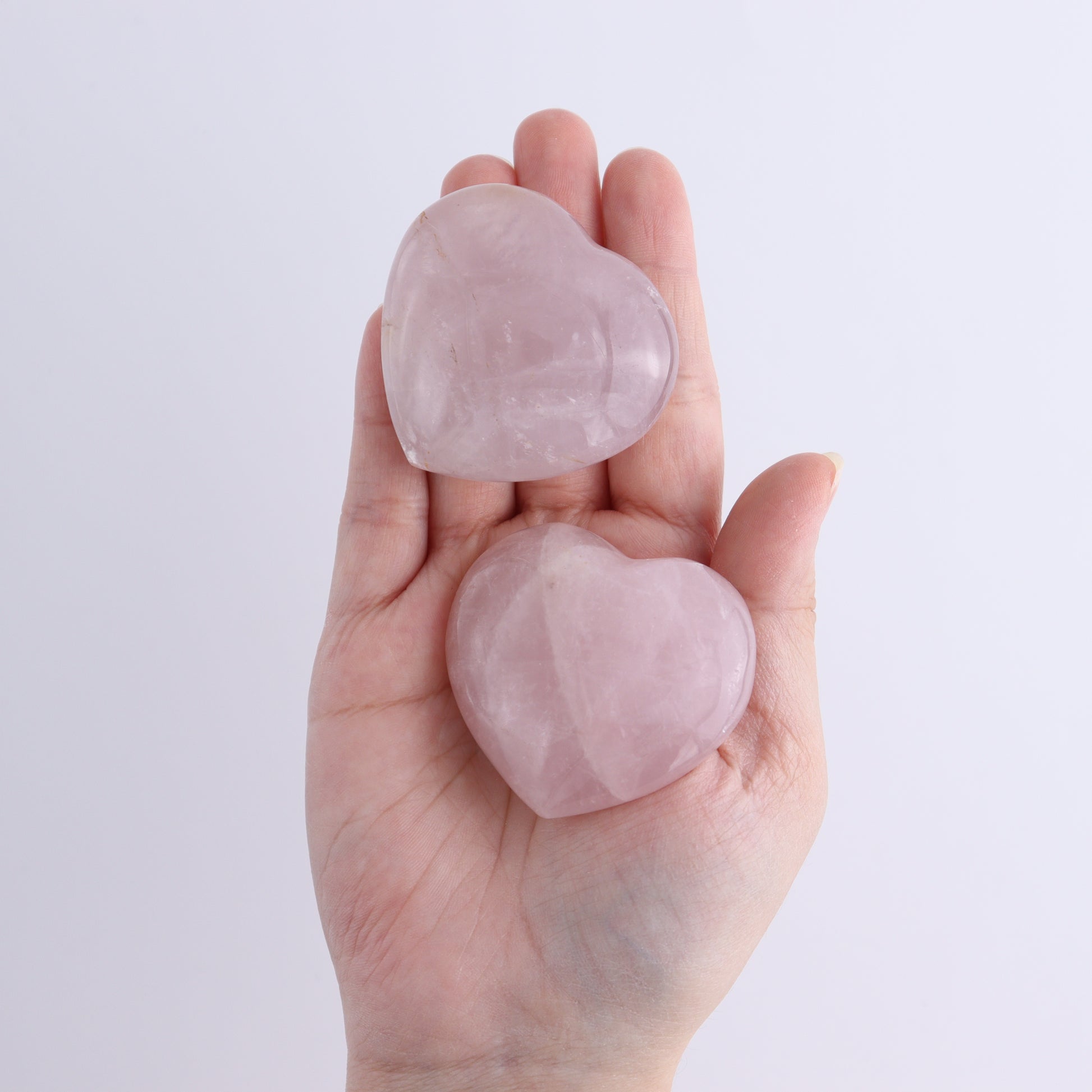 Rose Quartz Hearts Set of 12 - Expert Wholesale and Supplier of Wholesale Crystals & Bulk Gemstones, ["Hearts","Madagascar","Quartz","Rose Quartz"]