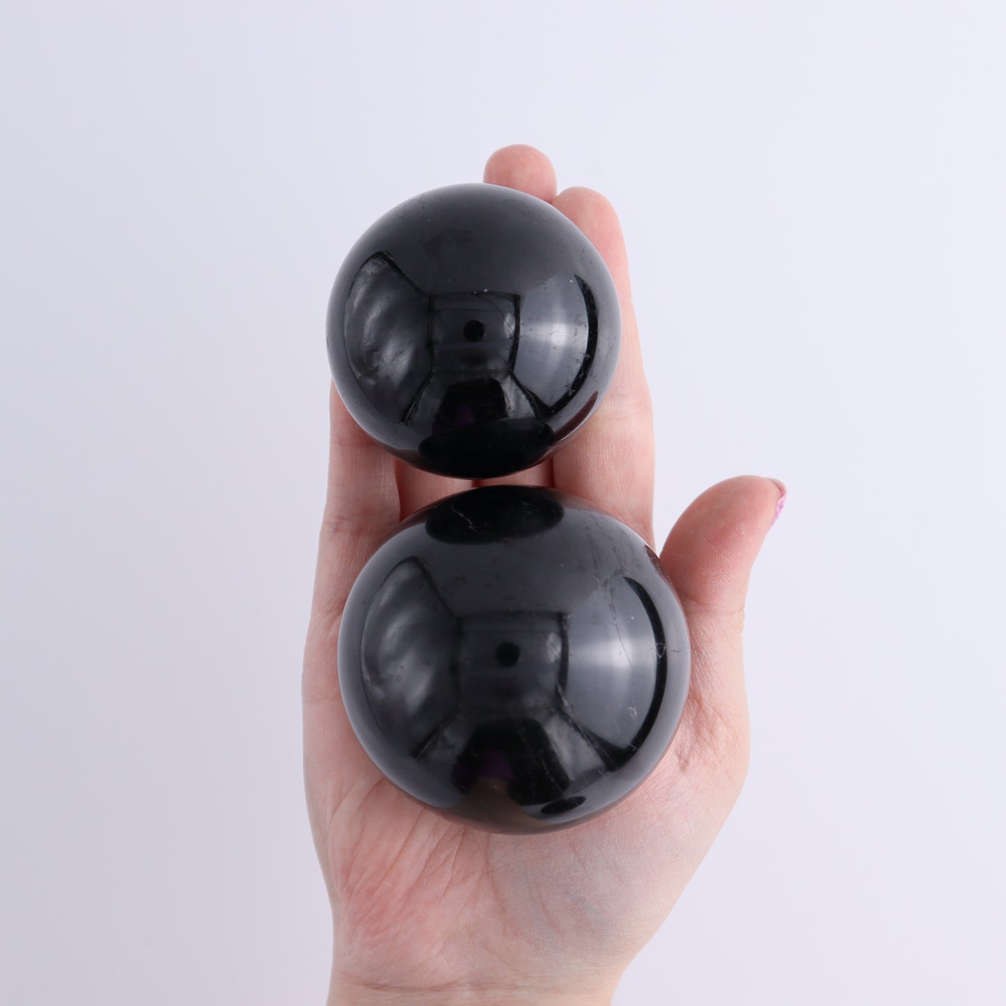 Black Tourmaline Spheres Set of 6 - Expert Wholesale and Supplier of Wholesale Crystals & Bulk Gemstones, ["Black Tourmaline","Spheres","Tourmaline"]