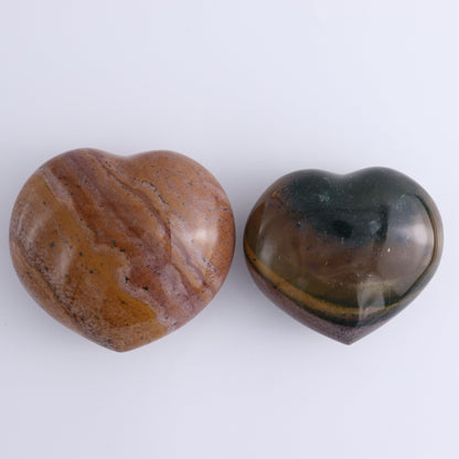Ocean Jasper Hearts Set of 4 - Expert Wholesale and Supplier of Wholesale Crystals & Bulk Gemstones, ["close_50","Hearts","Madagascar","Ocean Jasper"]