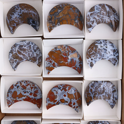 Brecciated Jasper Moons Set of 12 - Expert Wholesale and Supplier of Wholesale Crystals & Bulk Gemstones, ["Brecciated Jasper","Indonesia","moons"]