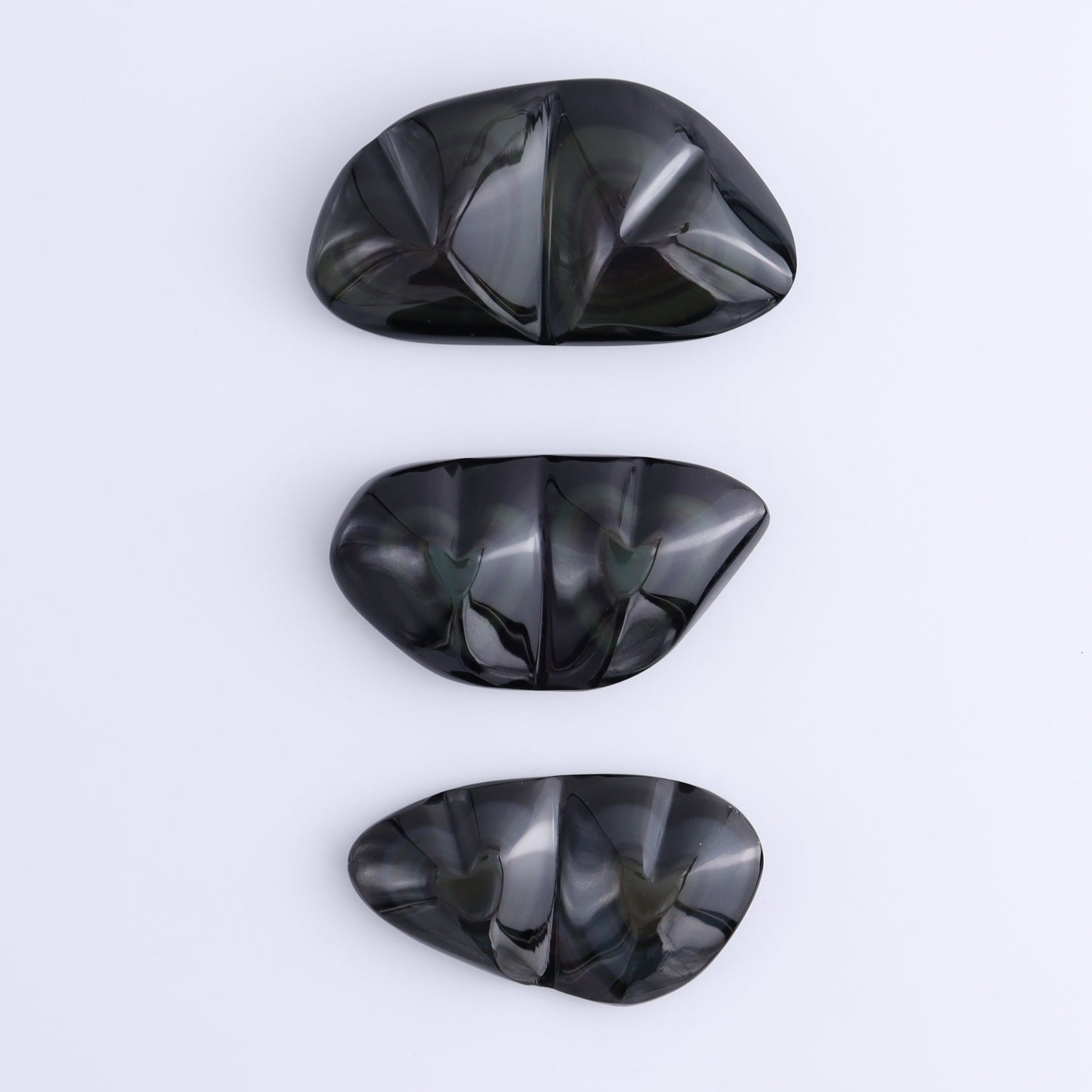 Rainbow Obsidian Heart Pairs Set of 3 - Expert Wholesale and Supplier of Wholesale Crystals & Bulk Gemstones, ["Hearts","Mexico","Obsidian","Rainbow Obsidian"]
