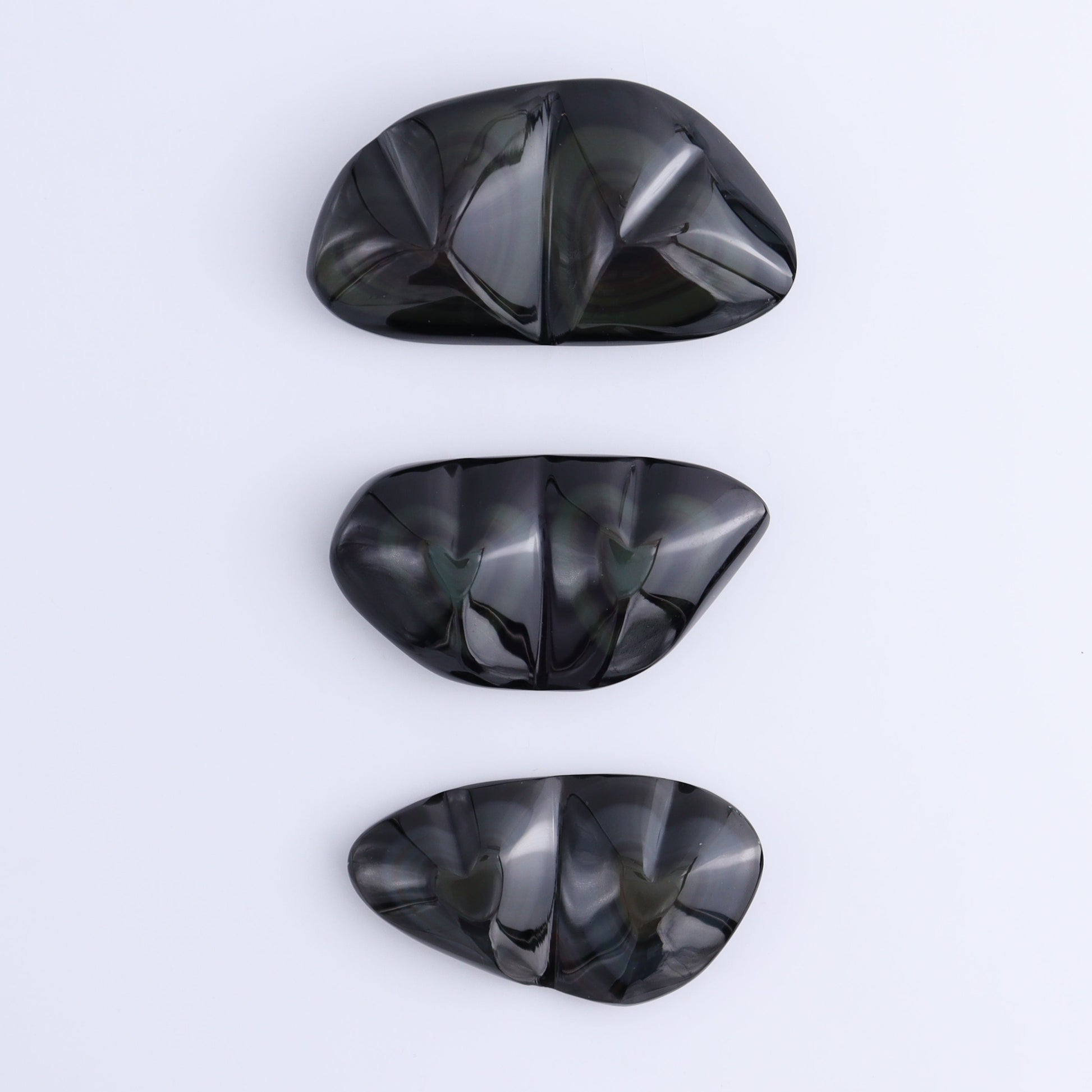 Rainbow Obsidian Heart Pairs Set of 3 - Expert Wholesale and Supplier of Wholesale Crystals & Bulk Gemstones, ["Hearts","Mexico","Obsidian","Rainbow Obsidian"]