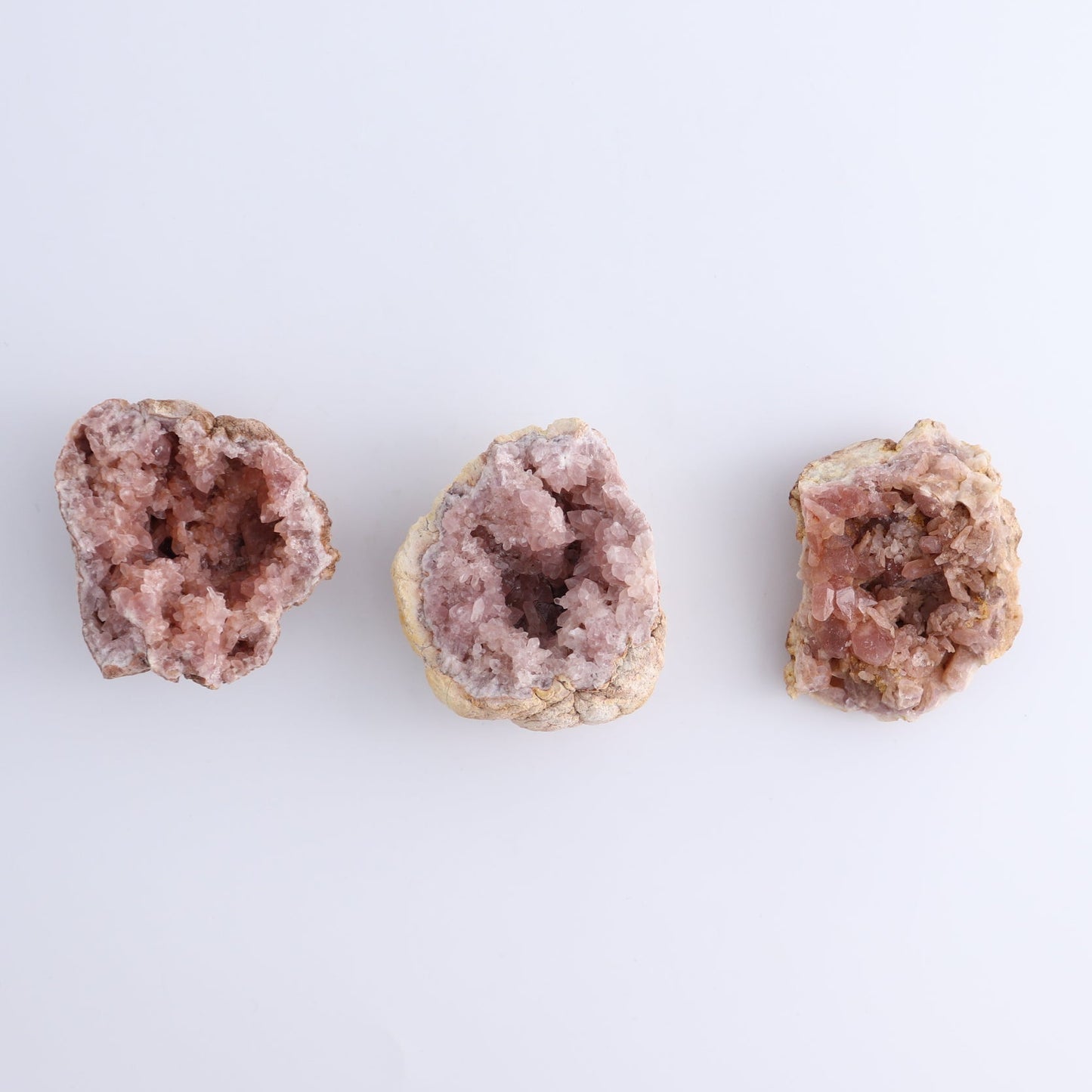 Pink Amethyst Clusters Set of 12