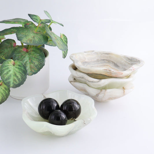 One Mexican Onyx/Calcite Green Irregular Bowl - Expert Wholesale and Supplier of Wholesale Crystals & Bulk Gemstones, ["bowl","Bowls","Calcite","Catalog Onyx","Decorative Dish","Mexico","onyx"]