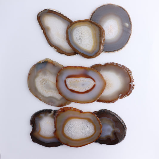 Agate Slices Set of 9 - Expert Wholesale and Supplier of Wholesale Crystals & Bulk Gemstones, ["Agate","Slices and Slabs"]