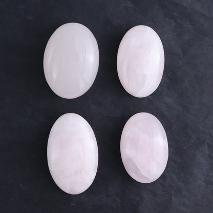 Pink Mangano Calcite Palm Stone Set of 12