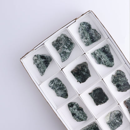 Seraphinite Slices Set of 12 - Expert Wholesale and Supplier of Wholesale Crystals & Bulk Gemstones, ["Russia","Seraphinite","Slices and Slabs"]
