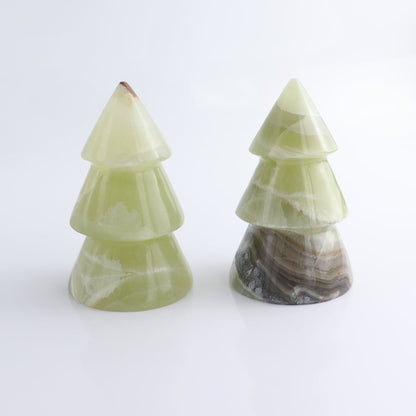One Lamp Tree Green Mexican Onyx/Calcite with Light