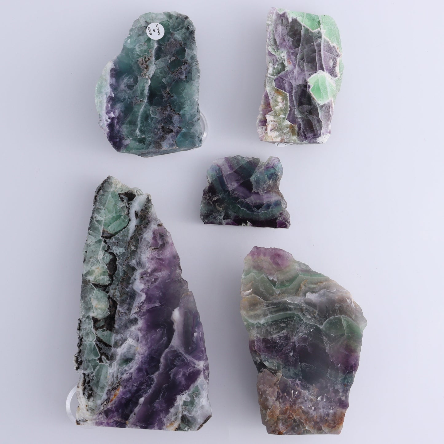 Fluorite Face Polished Set of 5 - Expert Wholesale and Supplier of Wholesale Crystals & Bulk Gemstones, ["Face Polished","Fluorite","Mexico"]
