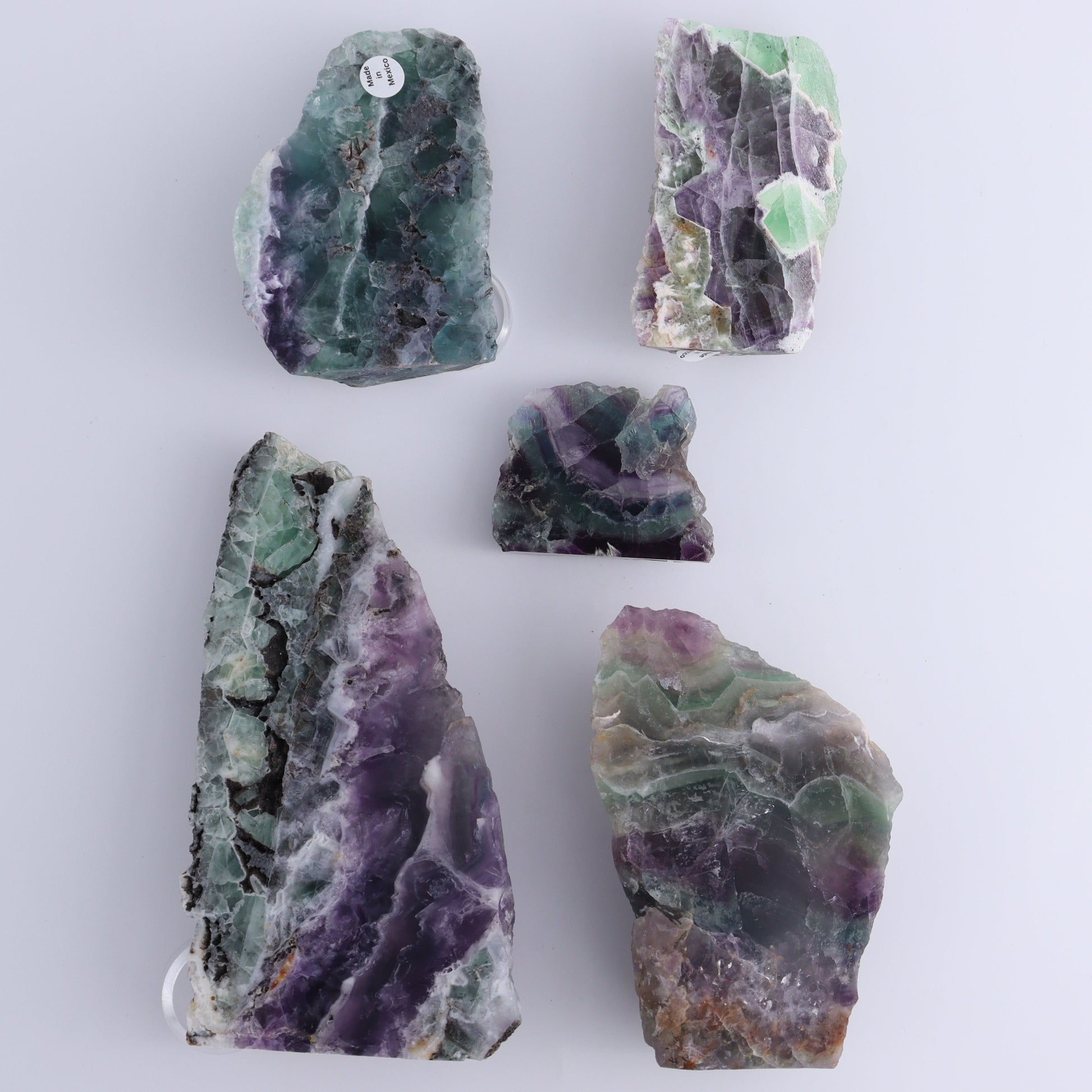 Fluorite Face Polished Set of 5 - Expert Wholesale and Supplier of Wholesale Crystals & Bulk Gemstones, ["Face Polished","Fluorite","Mexico"]