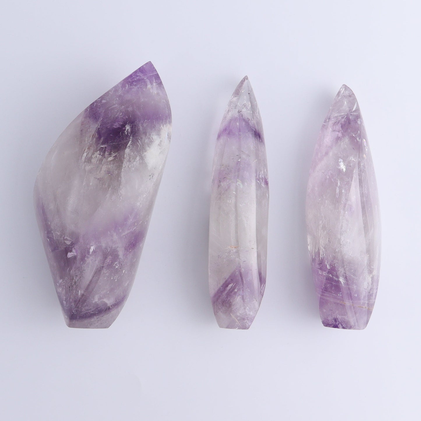 Amethyst Flames Set of 3 - Expert Wholesale and Supplier of Wholesale Crystals & Bulk Gemstones, ["Amethyst","Brazil","flames"]