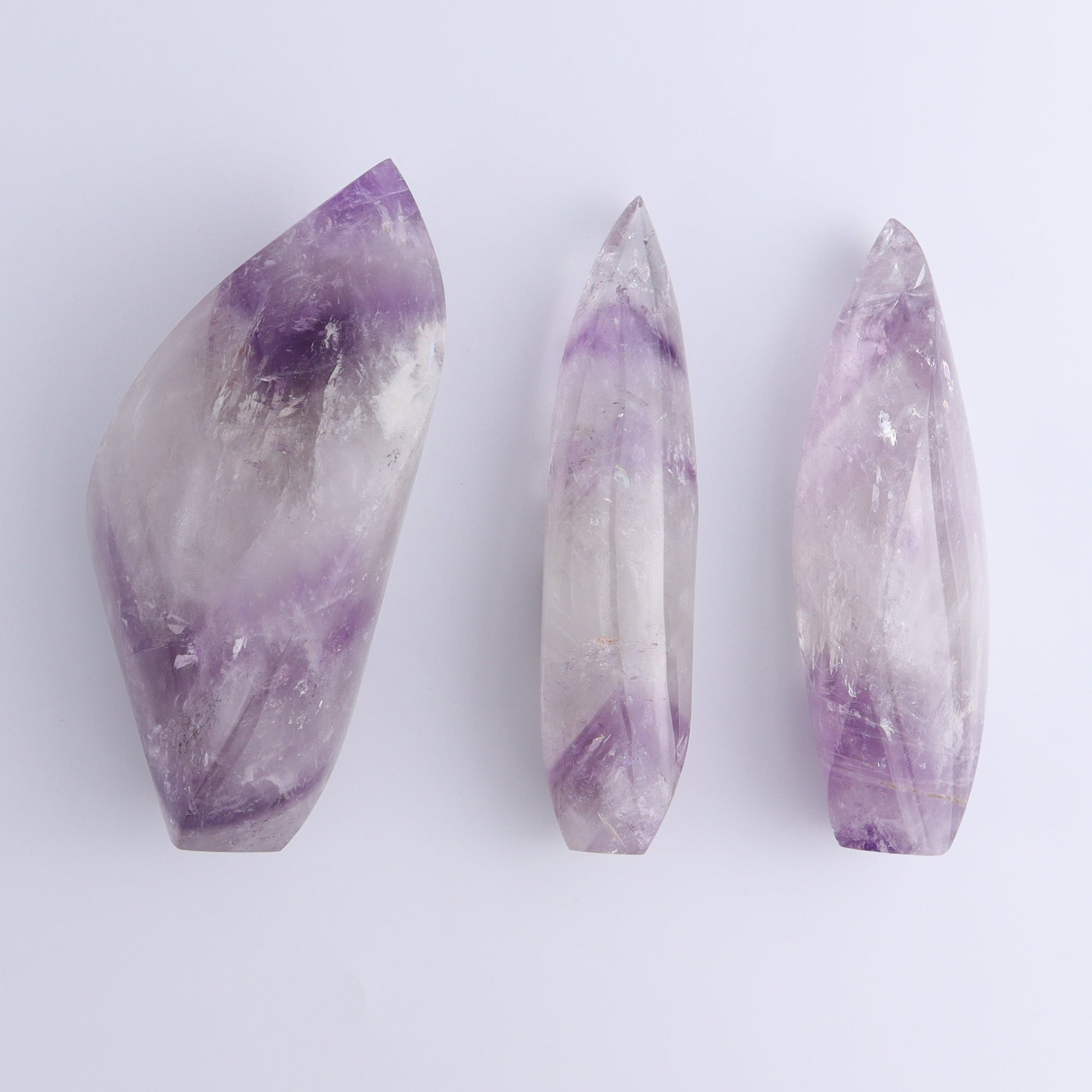 Amethyst Flames Set of 3 - Expert Wholesale and Supplier of Wholesale Crystals & Bulk Gemstones, ["Amethyst","Brazil","flames"]