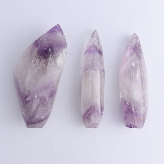 Amethyst Flames Set of 3 - Expert Wholesale and Supplier of Wholesale Crystals & Bulk Gemstones, ["Amethyst","Brazil","flames"]