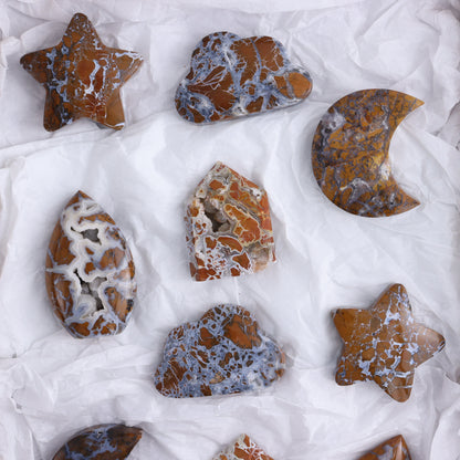 Brecciated Jasper Moons, Stars, Towers, Clouds, and Flames Set of 10 - Expert Wholesale and Supplier of Wholesale Crystals & Bulk Gemstones, ["Brecciated Jasper","Clouds","flames","Indonesia","moons","stars","Towers"]