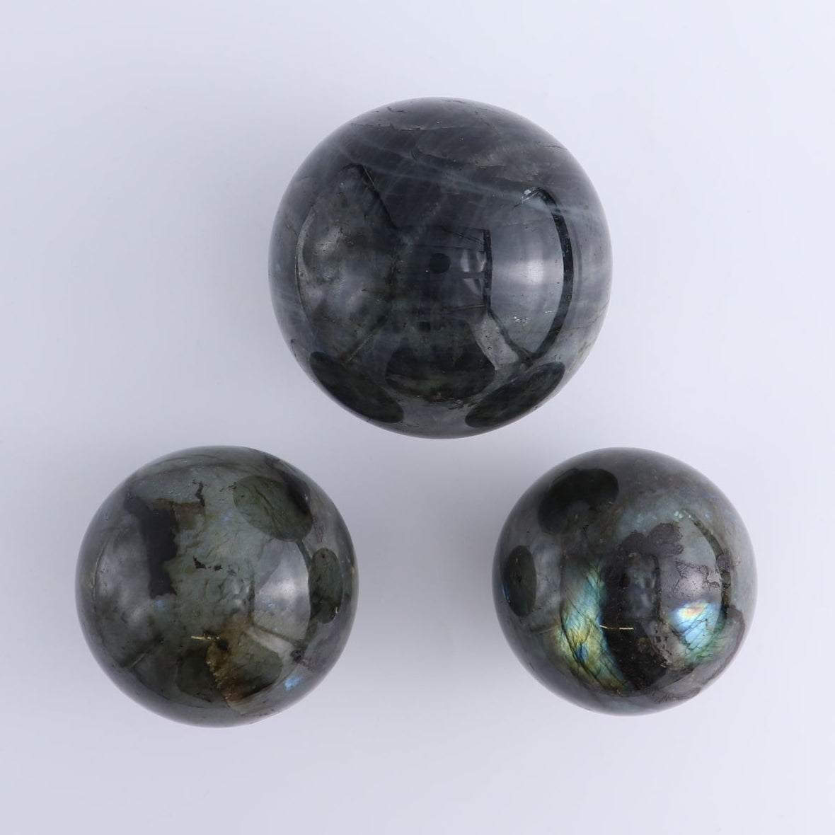 Labradorite Spheres Set of 3