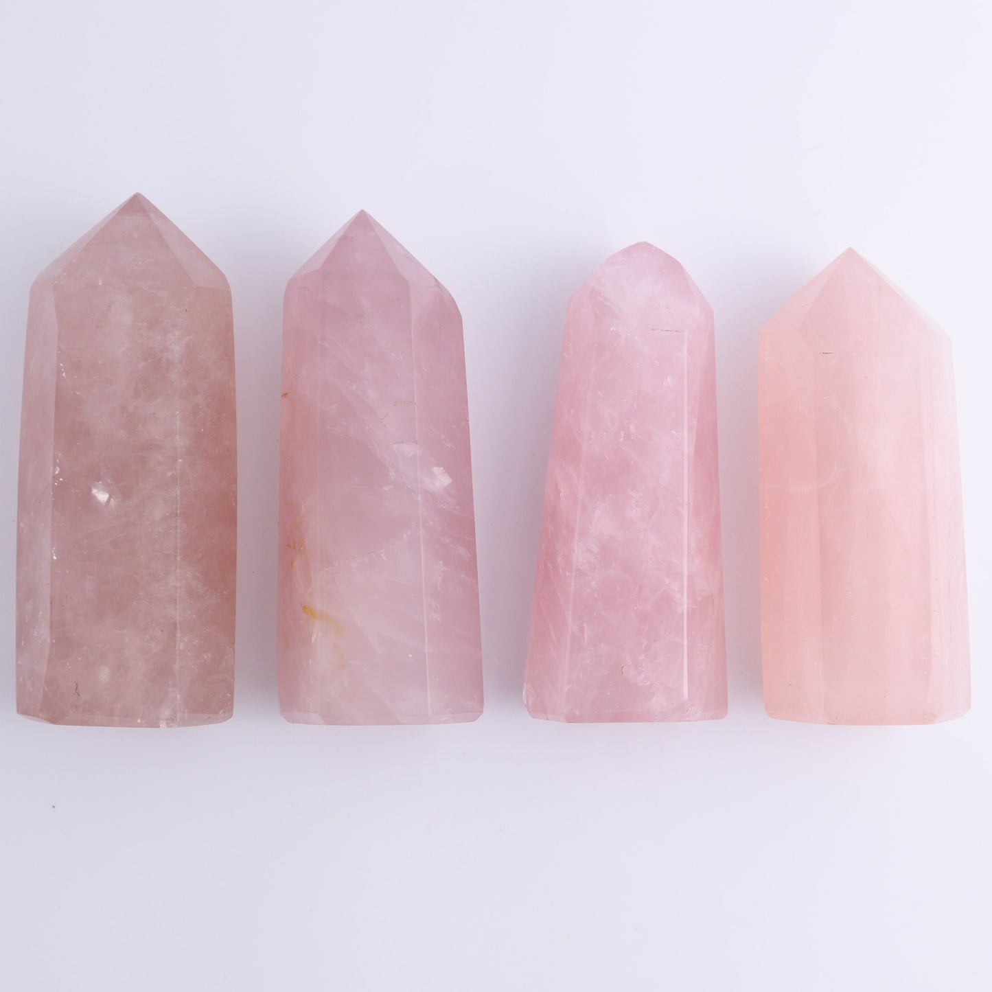 Rose Quartz Towers Set of 8 - Expert Wholesale and Supplier of Wholesale Crystals & Bulk Gemstones, ["Rose Quartz","Towers"]