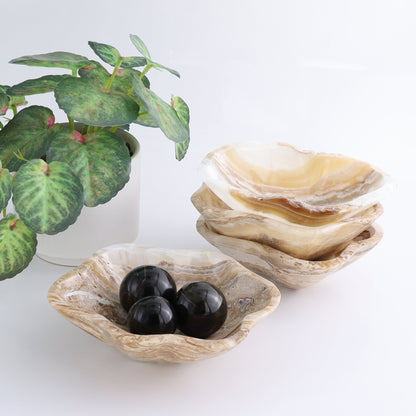 One Mexican Onyx/Calcite Honey Irregular Bowl - Expert Wholesale and Supplier of Wholesale Crystals & Bulk Gemstones, ["bowl","Bowls","Calcite","Catalog Onyx","Decorative Dish","Mexico","onyx"]