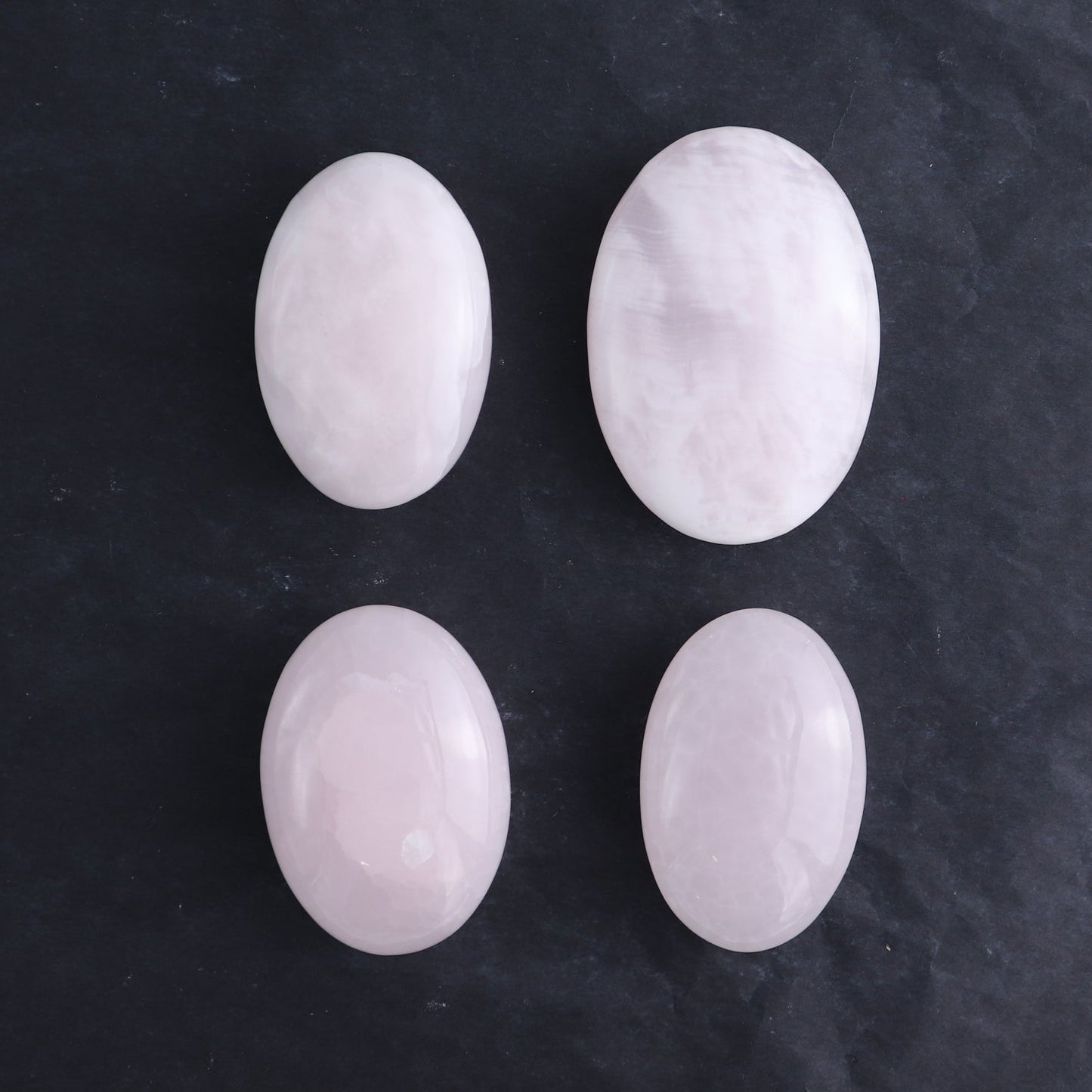 Pink Mangano Calcite Palm Stone Set of 12